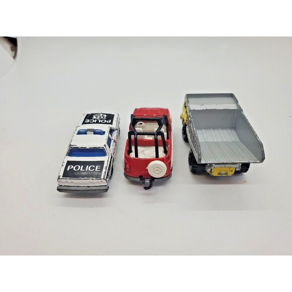 Mojorette Die Cast Cars France Lot Of 3 Jeep, Dump Truck, Police Diecast - Picture 3 of 16